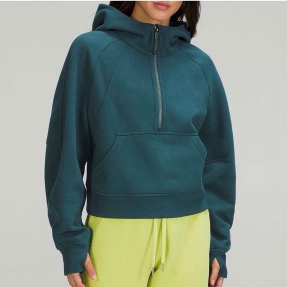 Lululemon Oversized Half-Zip Hoodie XS/S Green Jasper